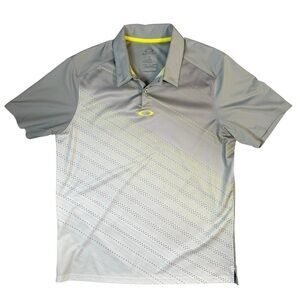 Oakley Gray Fading Light Gray Short Sleeve Polo Shirt Mens Size Medium